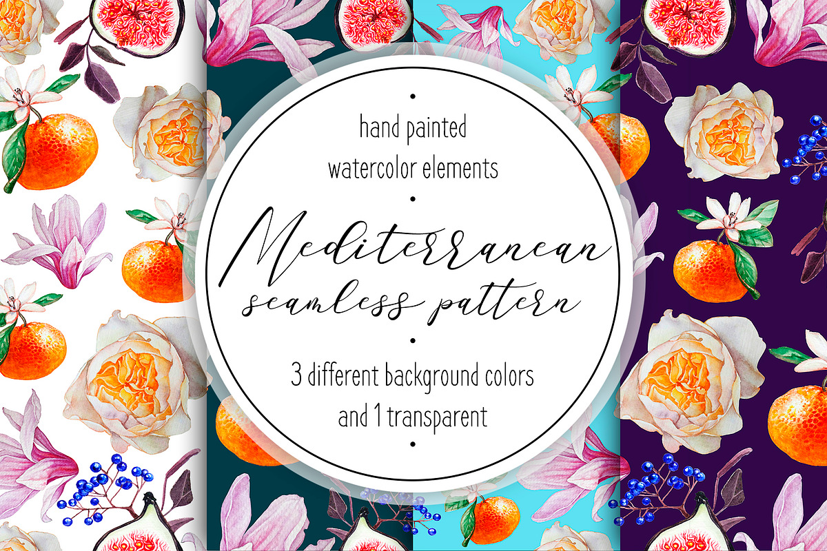 Mediterranean pattern, a Pattern Graphic by SokolovaArt (Photo 1 of 9)