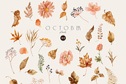OCTOBER Watercolor Autumn Set, an Object Graphic by Kaleriia (Thumbnail 5 of 11)