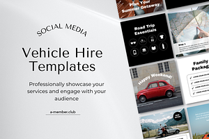 Vehicle Hire Social Media Templates