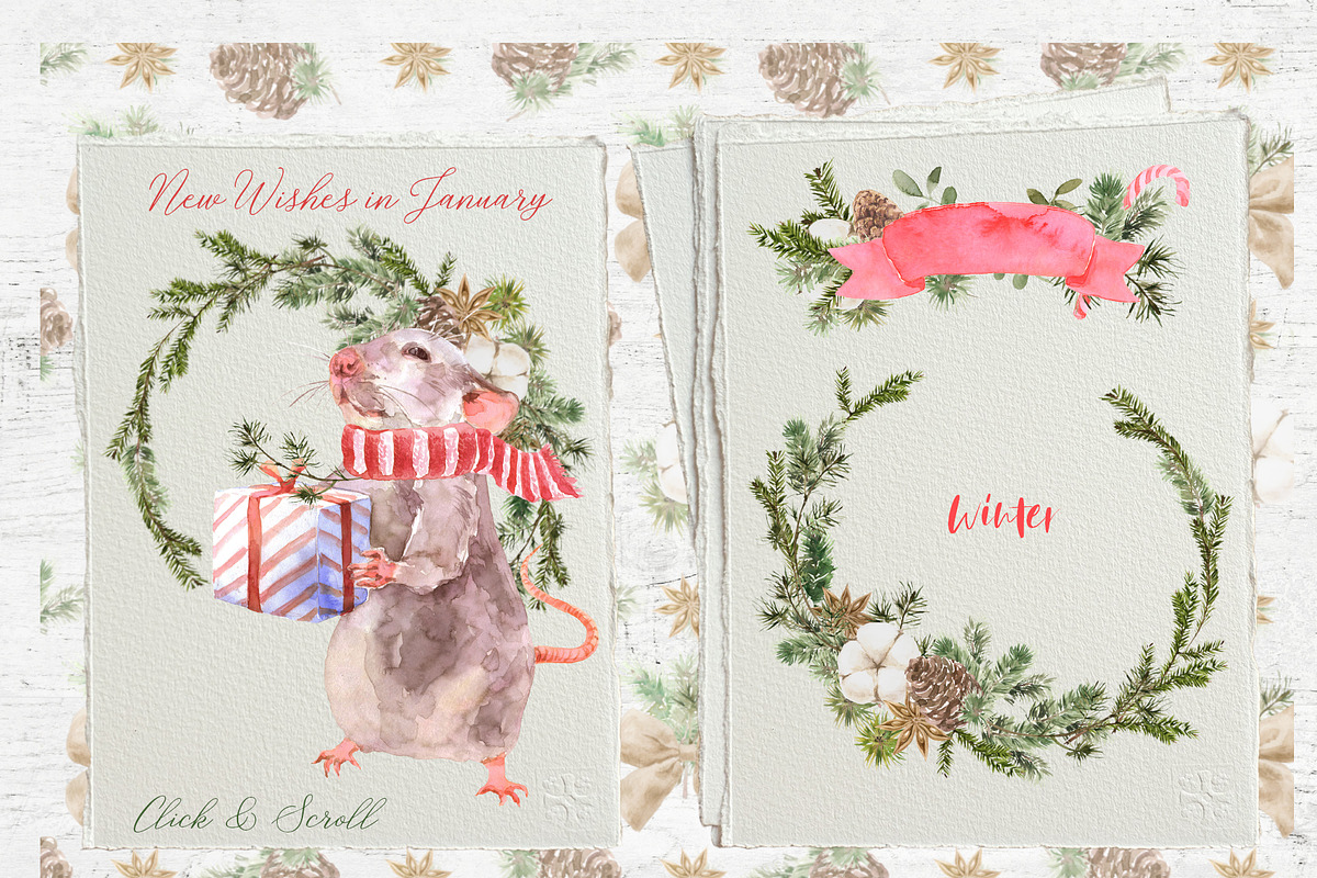 Mini Rats Watercolor Collection, an Illustration by Cat In Colour (Photo 2 of 10)