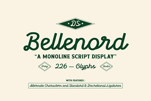 Bellenord – Monoline Script Display