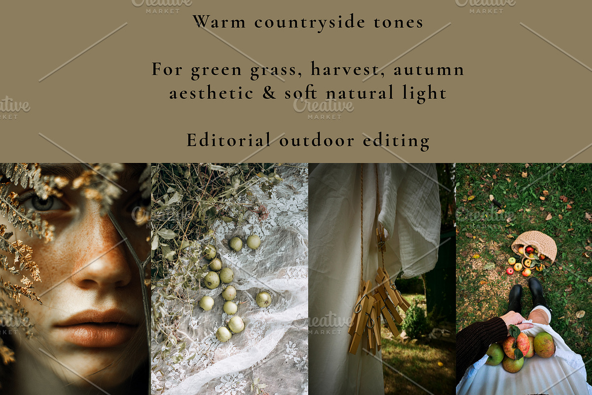 RUSTIC GARDEN EDITORIAL PRESETS, a Preset Add-On by Yulia Furman (Photo 2 of 8)