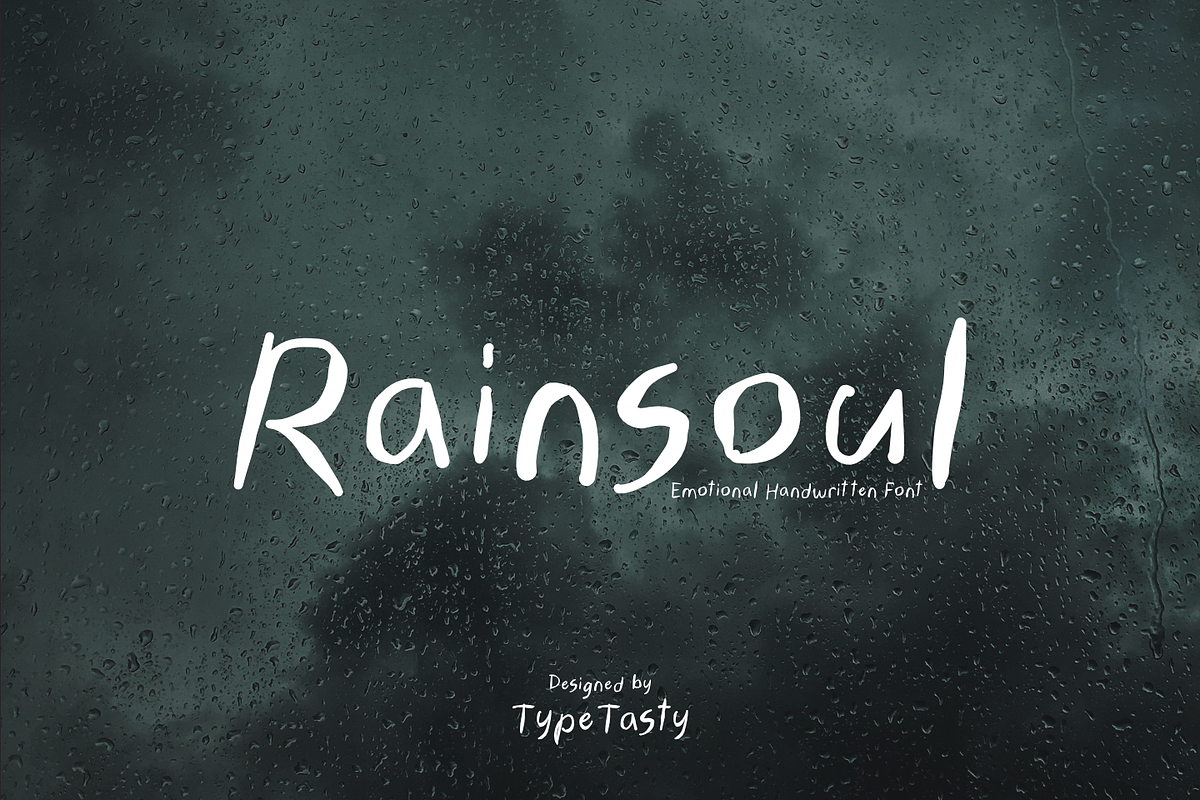 Rainsoul – Handwritten Font, a Handwritten Font by TypeTasty Font (Photo 1 of 10)