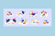 Business isometric bundle set, a Finance Illustration by foxndeer (Thumbnail 2 of 4)