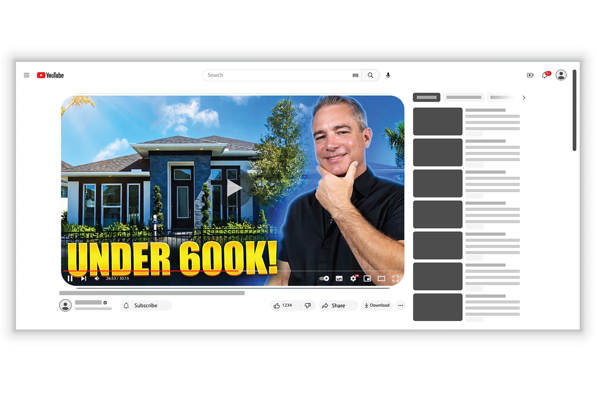 Real estate youtube thumbnail design, a Social Media Template by Workhu (Photo 2 of 2)