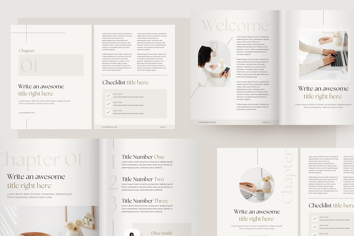 Minimalist Ebook Canva Template, a Marketing Template by Modo Design Studio (Photo 5 of 10)