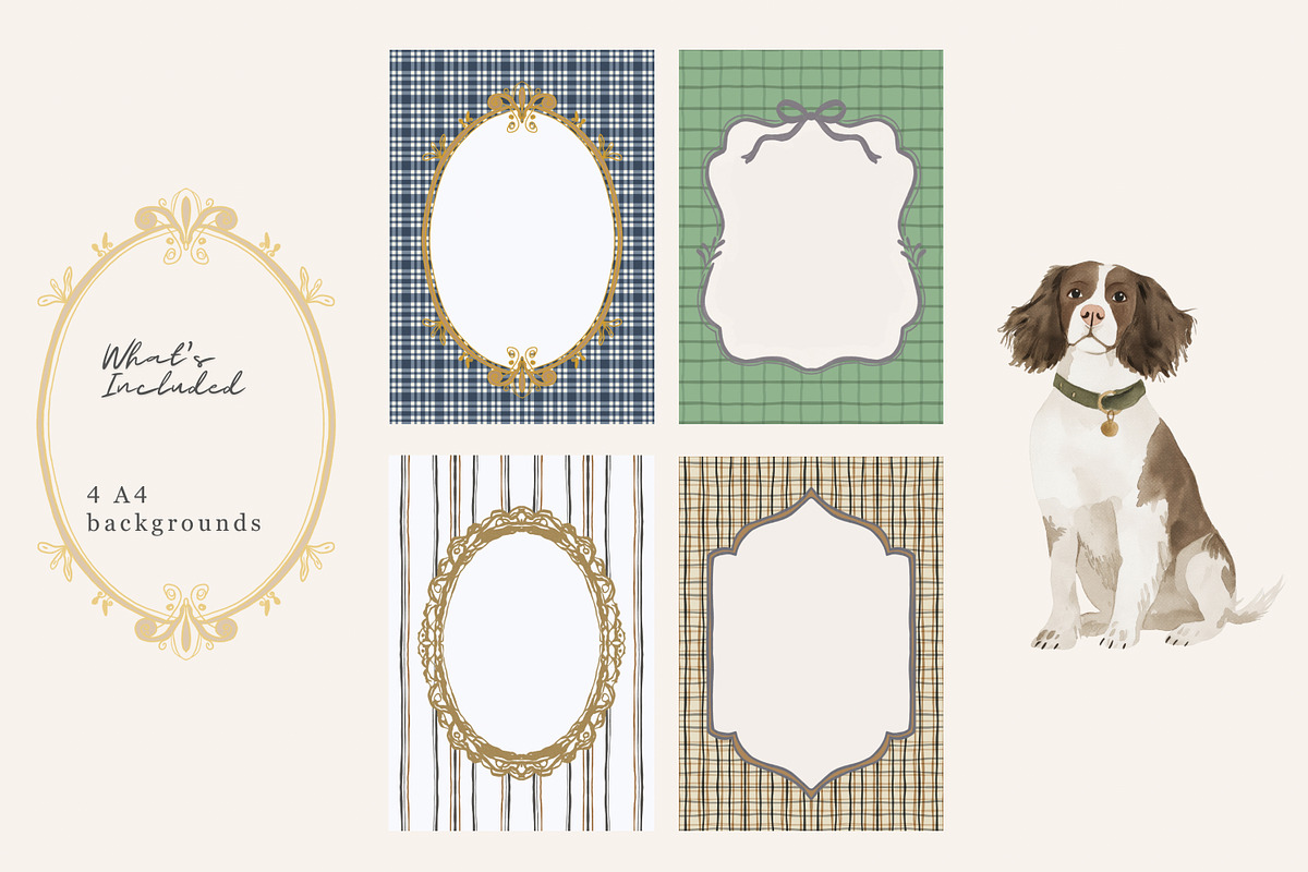 watercolor dog clipart collection, a Decorative Illustration by Patishop Art (Photo 6 of 9)