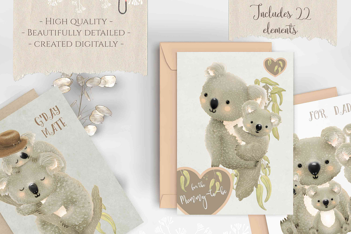 Koalas Collection | 22 Elements, an Animal Illustration by Jen Digital Art (Photo 6 of 7)