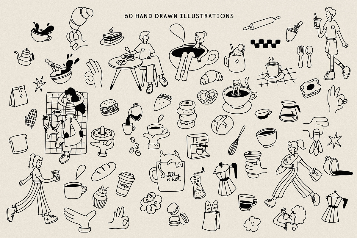 The Coffee Club Illustration Pack, an Object Graphic by Cosmic Stories Foundry (Photo 9 of 14)