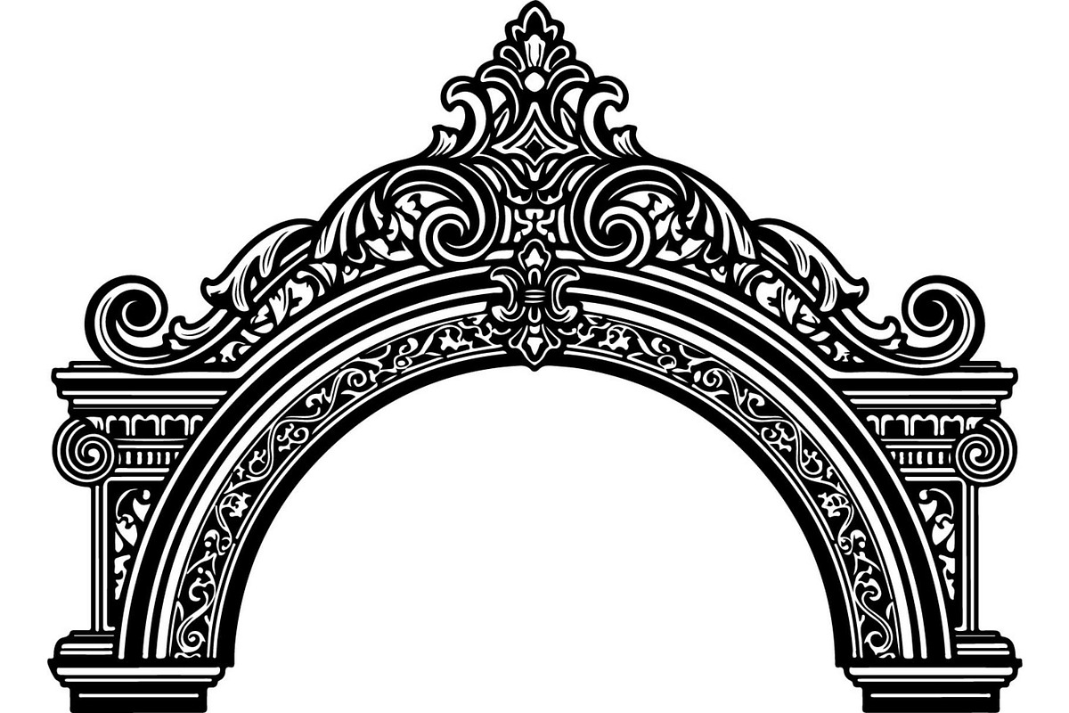 Islamic Arch Ornament Set, an Object Graphic by Creativeshirt (Photo 3 of 18)