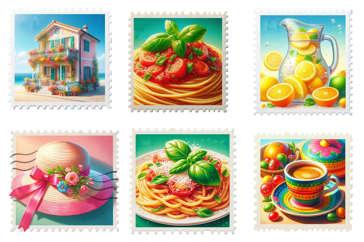 Italian Summer Postage Stamp, an Illustration by Designking (Photo 2 of 3)