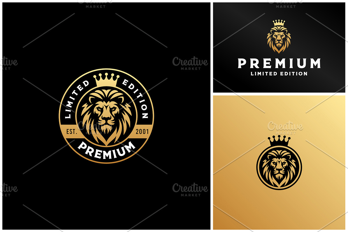 Golden Lion King Crown Royal Logo, a Branding & Logo Template by Enola99d (Photo 2 of 3)