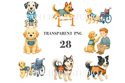 28 Service Dog Clipart, an Animal Illustration by Pati Charm Studio (Thumbnail 3 of 8)