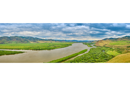 View of the Selenga River from Mount
