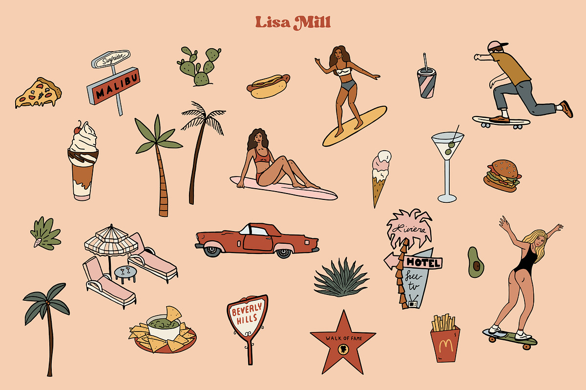 California Graphic Bundle, a Person Illustration by Lisa Mill (Photo 2 of 10)