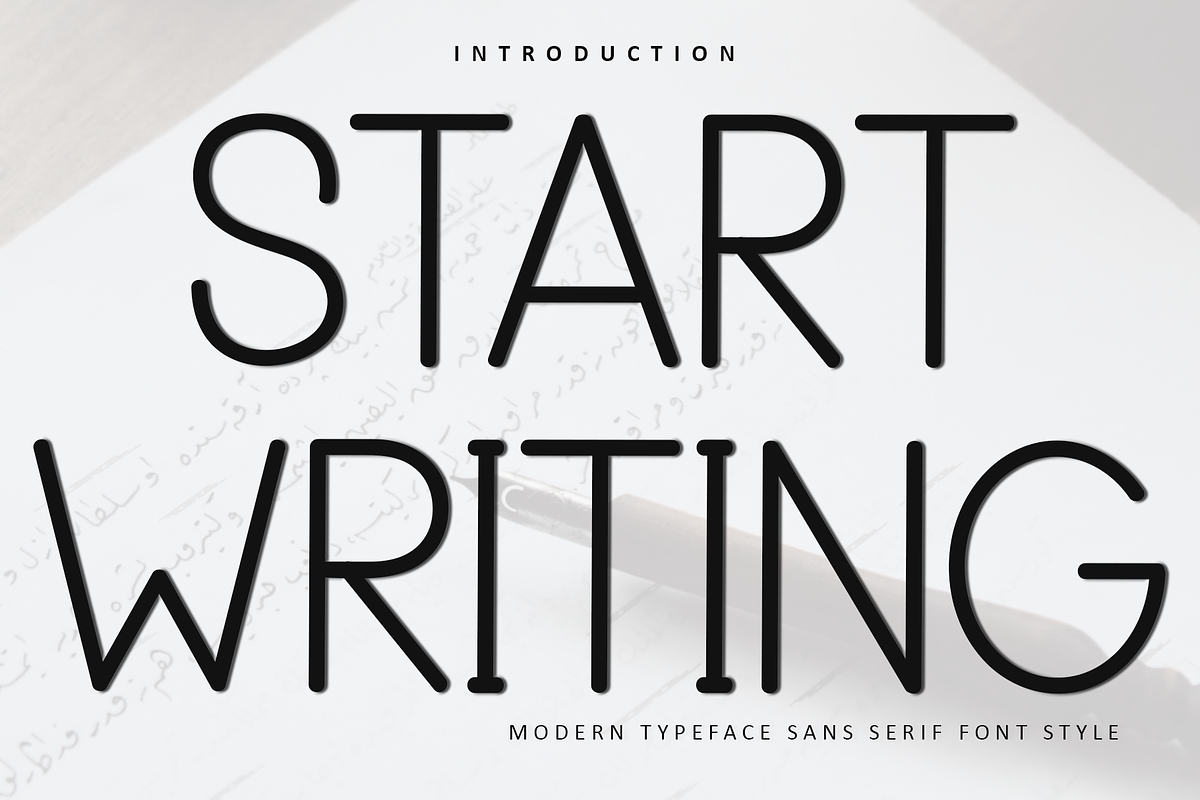 Start Writing, a Sans Serif Font by InermediaSTUDIO (Photo 1 of 8)