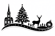 Christmas silhouette illustration, an Illustration by Amazin_art (Thumbnail 16 of 21)