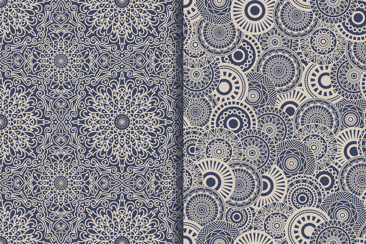 Set of 18 seamless pattern Mandala, a Pattern Graphic by NataLito (Photo 6 of 11)