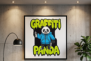 Graffiti Panda Spray Artist, a Shirt Mockup by Vector Stall (Thumbnail 10 of 14)