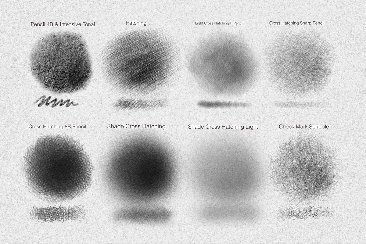 Hatching Brushes for Procreate, a Brush Add-On by Maria Summer (Photo 2 of 7)