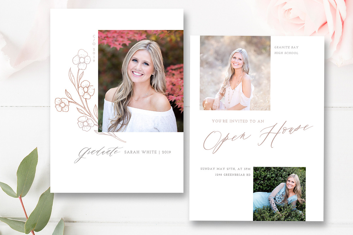 CANVA + PS Graduation Card Template, a Card Template by By Stephanie Design (Photo 4 of 6)