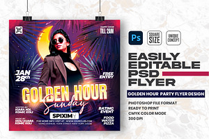 Golden Hour Party Flyer Design, a Flyer Template by Shajib Shikder
