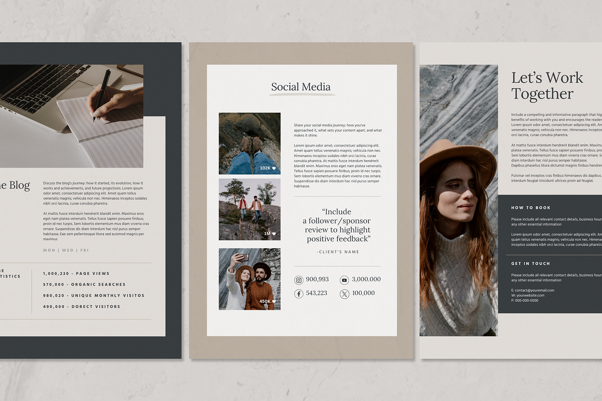 Parker Media Kit Canva Template preview 3