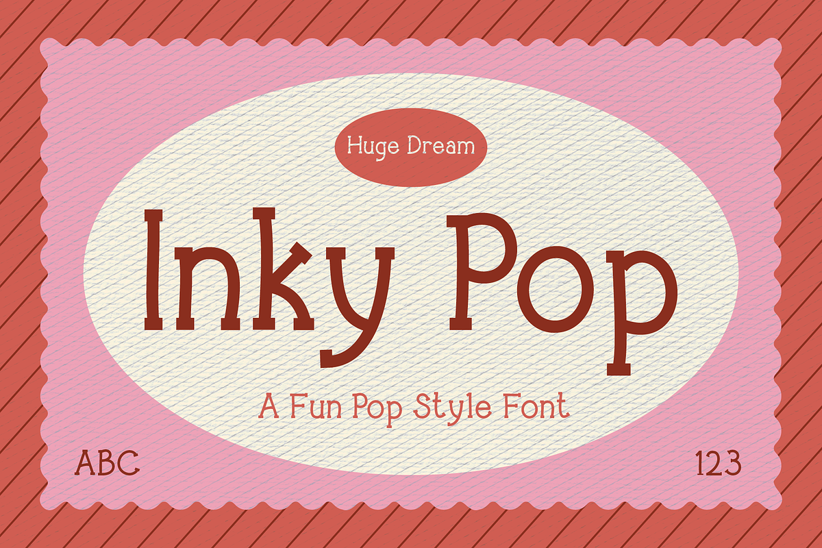 Inky Pop – Fun Pop Style Font, a Handwritten Font by Huge Dream Studio (Photo 1 of 8)