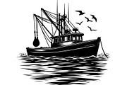 Vintage Fishing Boat Bundle, an Object Graphic by Designer_Momina (Thumbnail 8 of 13)