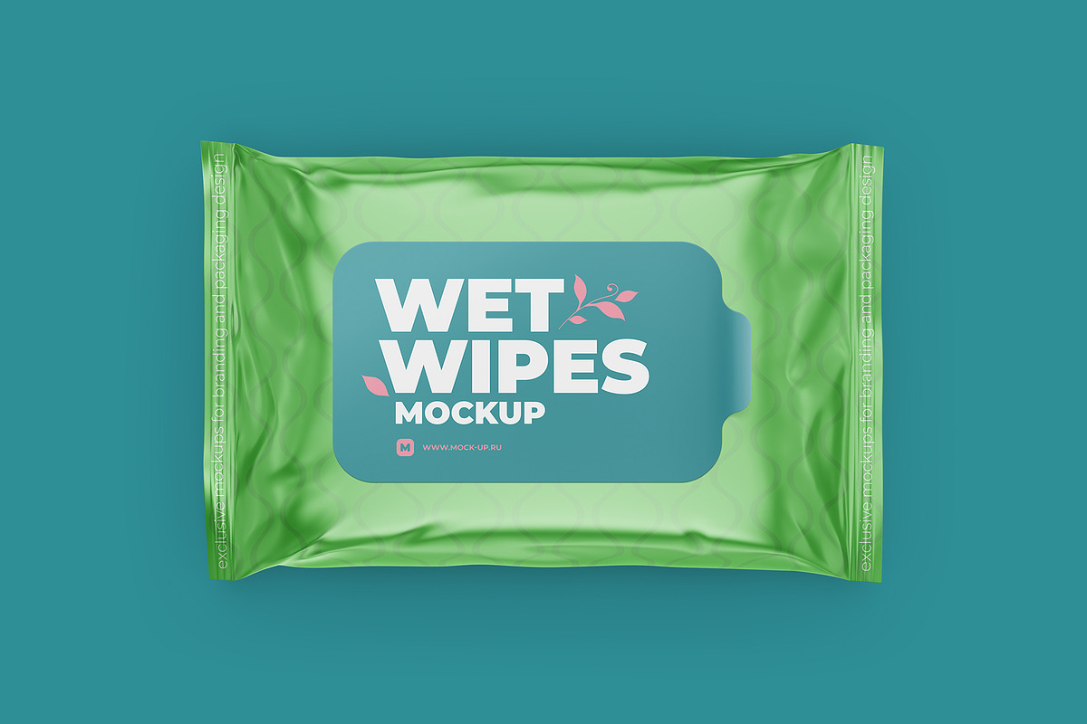 Wet wipes mockup. Top view, a Packaging Mockup by easymock (Photo 7 of 7)