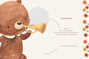 LITTLE FRIENDS Watercolor clipart, an Animal Illustration by OlliArtDesign (Thumbnail 6 of 6)
