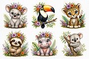 Watercolor Baby Jungle Animals, an Animal Illustration by Craft Nest (Thumbnail 2 of 3)