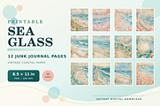 Sea Glass Junk Journal Paper, a Background Graphic by Printable Treasure (Thumbnail 1 of 3)
