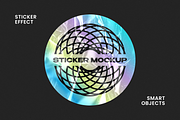 Plastic Sticker Mockup, a Mockup by Design Squad (Thumbnail 1 of 4)