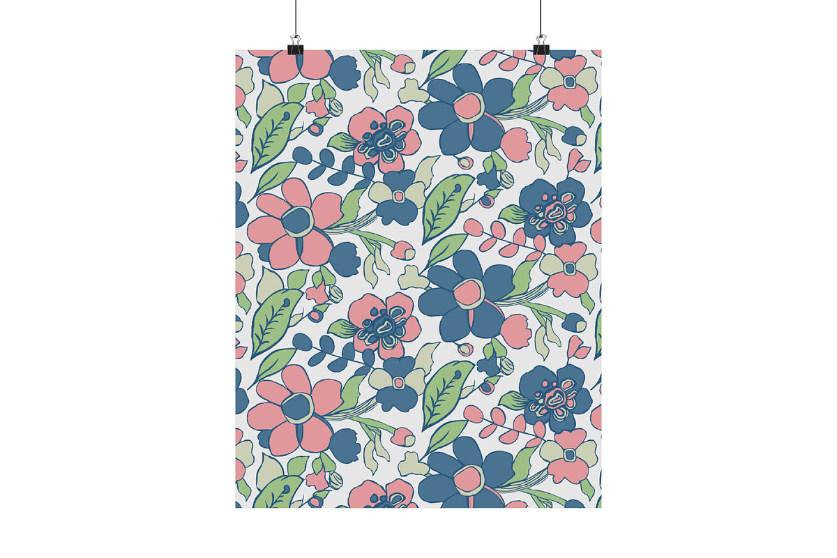 Classic Floral Harmony – Vintage, a Texture Illustration by kraalikaacreations (Photo 7 of 7)