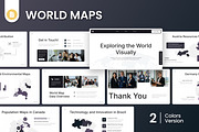 World Maps Google Slides, a Presentation Template by Antstheme (Thumbnail 1 of 4)