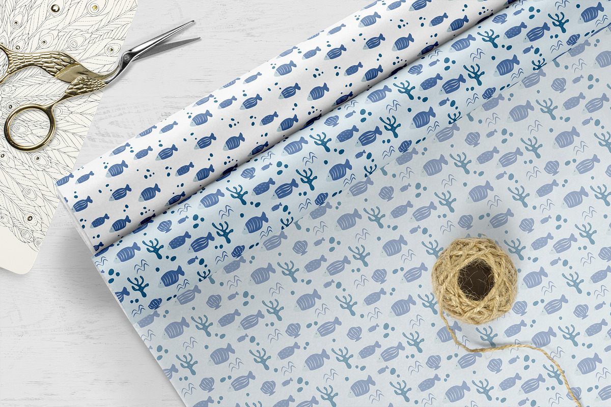 Scandinavian Kids Seamless Patterns, a Pattern Graphic by Oksana Dovhopol Art (Photo 2 of 15)