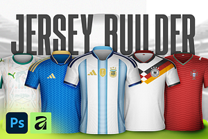 4K Jersey BUILDER Mockup Templates
