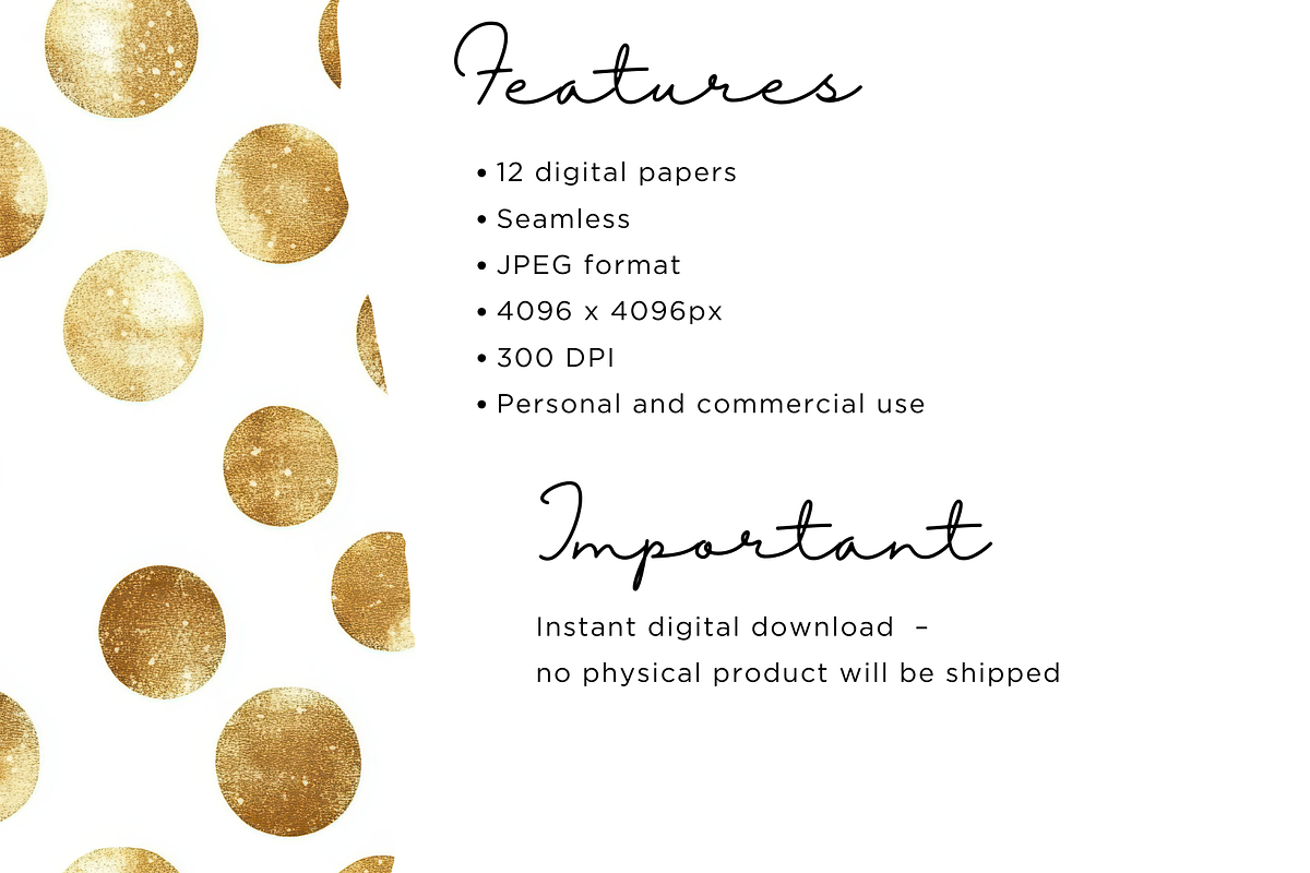 Golden Dots Seamless, an Illustration by Mashimara (Photo 3 of 4)