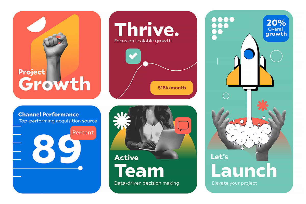 Startup Growth Infographic Template, an Object Graphic by Creative Graphics (Photo 1 of 3)