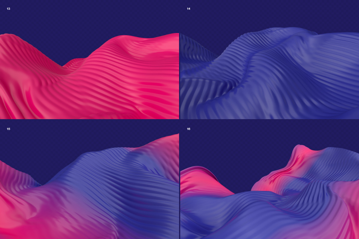 Abstract 3D Wavy Striped Backgrounds, a Wallpaper Graphic by BIBIART (Photo 10 of 11)