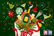 Exploding New Year Envelope, a Decorative Illustration by MISS CHATZ (Thumbnail 1 of 3)