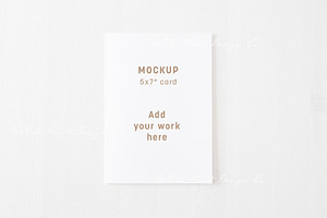 Minimal 5x7 card mockup, a Print Template by White Hart Co.