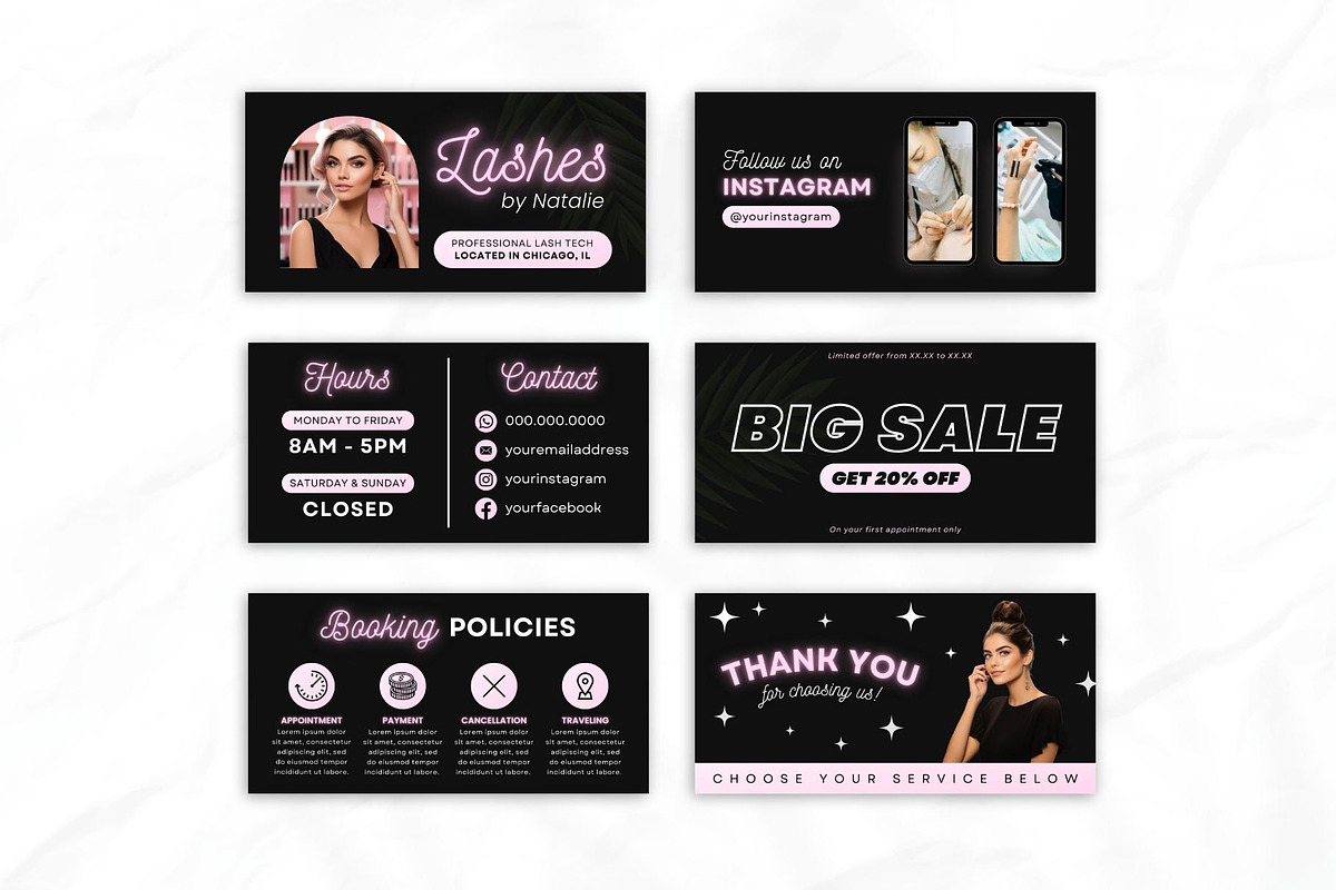 Lash Tech Acuity Scheduling • Canva, a Websites & App Template by OniriqveDesigns (Photo 3 of 8)