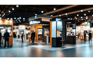 Blurred view of a modern exhibition, a Person Photo by Sergey Kotenev