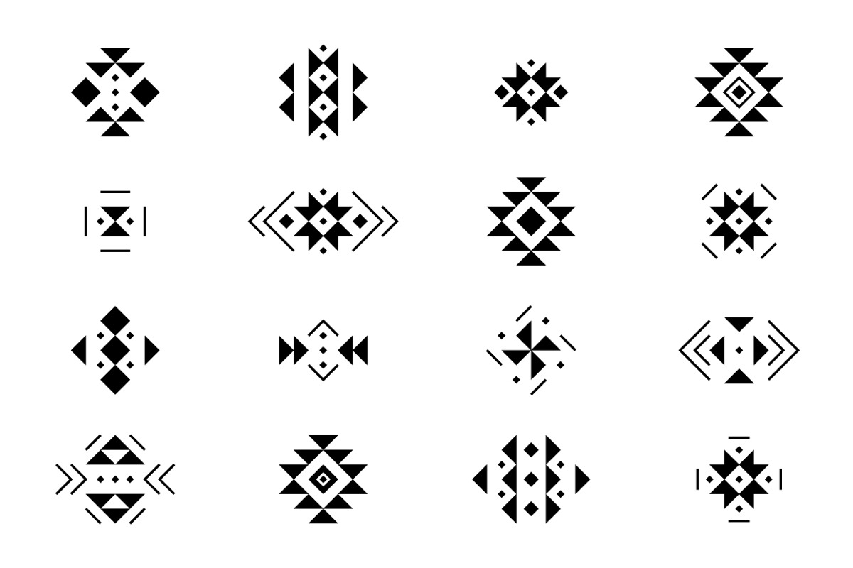 16 Tribal elements, 5Brushes + BONUS, an Object Graphic by Xella Design (Photo 1 of 3)