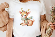 Watercolor Peach Colored Christmas, an Illustration by Canvas Craft (Thumbnail 5 of 7)