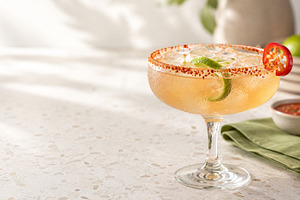 Spicy hot margarita with lime and ch, a Photo by Dvoevnore photos