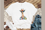 Watercolor Funny Giraffe Clipart, an Illustration by Sublimation Artist (Thumbnail 4 of 6)