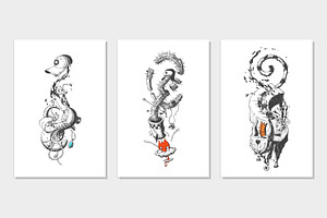 Surreal phantasmagoric illustrations